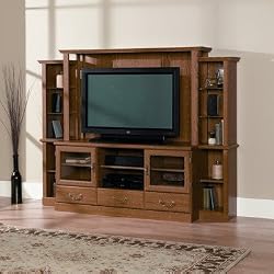 Orchard Hills Full Size Entertainment Center Carolina Oak