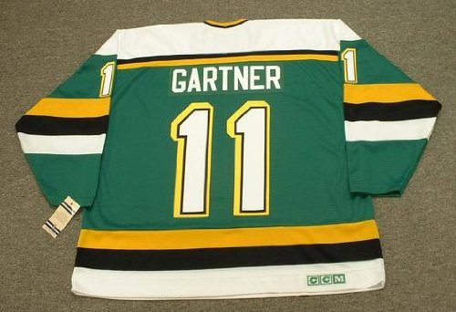 MIKE GARTNER Minnesota North Stars 1989 CCM Vintage Throwback Away NHL Hockey Jersey, XL