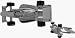 Men's Steel Formula One Race Car Cufflinks
