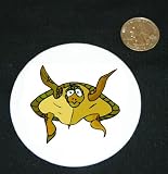 3" button / pin printed with marine, reptile, sea, swimming, ocean, turtle