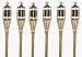 Set Of 6 Bamboo Tiki Torches - Luau Outdoor Party Lights 36"