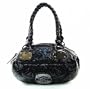 Guess Luster Black Top Zip Ladies Handbag