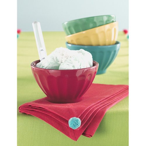 Multi-Colored Fluted Ice Cream Bowls (set of 4)