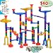 JOYIN 140 Pcs Marble Run Premium Set, Construction Building Blocks Toys, STEM Learning Toy, Educational Building Block Toy(100 Translucent Plastic Pieces + 40 Glass Marbles)