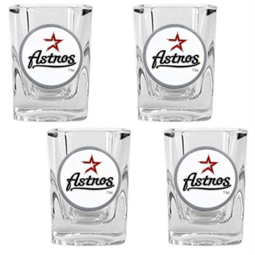MLB Houston Astros Four Piece Square Shot Glass Set