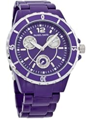 Daniel David Womens HA0371 - Fashion Watch - Purple Bracelet & Dial Boyfriend Style