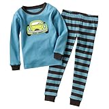 Carter's Blue Car Striped Pajama Set 12- 24 Months Cotton Snug Fit (12 months) Carter's Blue Car Striped Pajama Set 12- 24 Months Cotton Snug Fit (12 months)