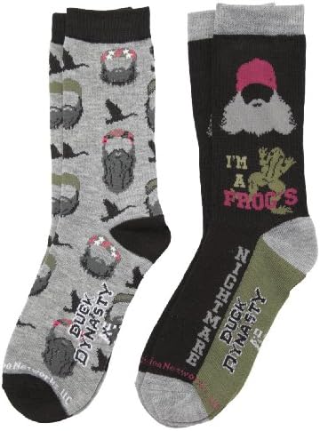 Duck Dynasty 2-pack Women's Crew Socks (I'm a Frog's Nightmare)