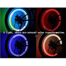  2PCS Colorful LED Automatic change color Flash Tyre Wheel Valve Cap Light for Car Bike bicycle Motorbicycle Wheel Light Tire Light