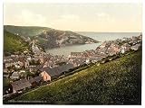 Port Isaac, looking S.W., Cornwall, England wall sized print (photochrom) photochrome , 18x24