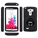 ULAK LG G3 Case, Clip Holster Kickstand Rugged Hybrid Rubber Protective Hard Case for LG G3 2014,Black