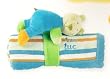 Tricot Knitted Baby Blanket, Circus Collection - stripes