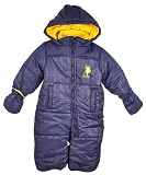 U.S. Polo Assn. Navy Blue/Yellow 1-Piece Infant Snowsuit