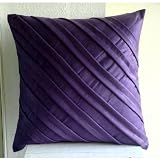 11% Holiday Sale - Contemporary Purple - 26x26 Inches Decorative Euro Throw Pillow Cover In Purple Color