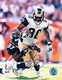 Isaac Bruce Autographed/Hand Signed St. Louis Rams 8x10 Photo- PSA Hologram