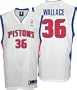 Rasheed Wallace White Reebok NBA Replica Detroit Pistons Jersey