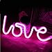 MorTime Love Neon Signs, LED Neon Light for Party Supplies, Girls Room Decoration Accessory, Table Decoration, Children Kids Gifts (Pink Love)