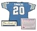 Barry Sanders Detroit Lions NFL Hand Signed Authentic Style Home Blue Football Jersey
