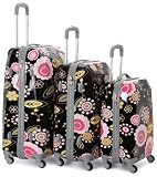 Rockland Luggage Vision Polycarbonate 3 Piece Luggage Set, Pucci, One Size