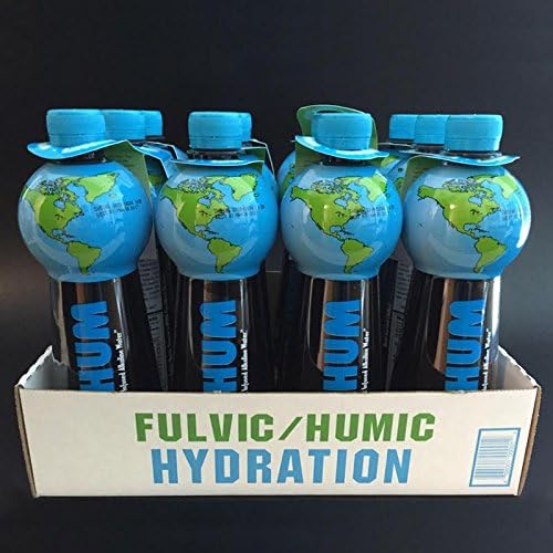 Fulhum 12 Pack of 20 oz Enriched High Alkilinity Bottled Water with Fulvic and Humic Acids and 77 Trace Minerals