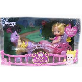 Disney Princess Royal Nursery Magical Musical Carriage with Sleeping Beauty Doll by