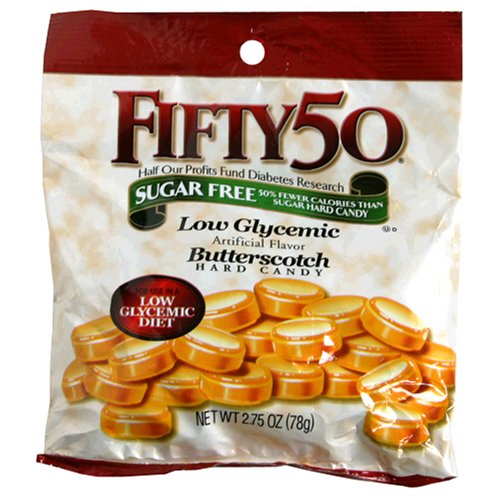 Fifty-50 Hard Candy, Butterscotch, 2.75-Ounce Bags (Pack of 16) by Hard Candy