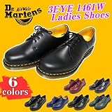 (ドクターマーチン) Dr.Martens 1461 WOMENS 3ホール シューズ [ブラック チェリーレッド] MATERIAL UPDATES スムースレザー 3EYE SHOE GIBSON レディース メンズ R11837002 R11837600 (並行輸入品)