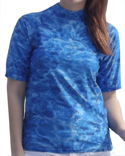 Loose Fit Womens Rash Guard UPF 50+ Maximum UV Protection Surf Swim Shirt Rashie Short Sleeve Rashguard Tee