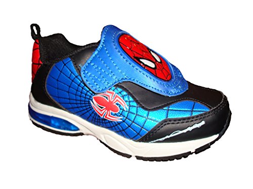 Marvel Boys Spiderman Lighted Blue Red White Shoe Sneaker 11