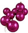 Club Pack of 16 Shiny Fuschia Candy Glass Ball Christmas Ornaments 3.25" (80mm)