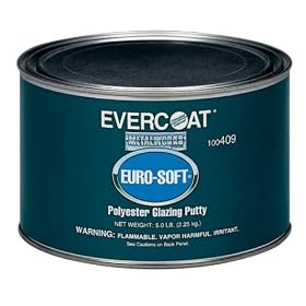 Fibreglass Evercoat 409 Euro-Soft Glazing Putty - 1/2 Gallon