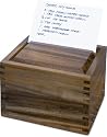 Ironwood Gourmet Acacia Wood Secret Recipe Box