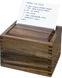 Ironwood Gourmet Acacia Wood Secret Recipe Box