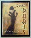 Framed Soiree Paris Eiffel Tower French Ooh La La Art
