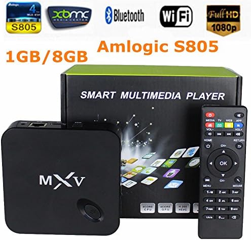 MXV Quad Core Android TV BOX S805 1GB/8GB Cortex 1.5 GHZ Android 4.4 KODI Cloud Tv WIFI Bluetooth H.265 HEVC Media Player