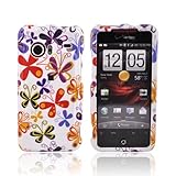 For HTC Droid Incredible Hard Case BUTTERFLIES WHITE