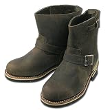 God＆Bless ゴッドブレス LEATHER ENGINEER BOOTS レザー ショートエンジニアブーツ メンズ GB-9808B-BROWN ブラウン