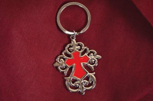 KEYCHAIN CROSS RED