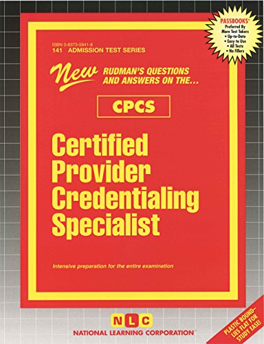 Certified Provider Credentialing Specialist (Passbooks)