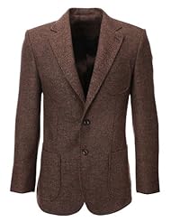 From Amazon.com. Click for details:
 Apparel: FLATSEVEN Mens Herringbone Wool Blazer Jacket with Elbow Patches (BJ902) Brown, L Apparel: FLATSEVEN Mens Herringbone Wool Blazer Jacket with Elbow Patches (BJ902) Brown, L