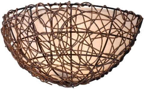 Kenroy Home 93300RAT Thicket 1-Light Wall Sconce, Rattan