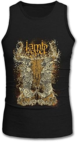 157175DHSVXBBBB Lamb Of God men's Fitted Tank Tops Crew Neck Tee shirt Black Medium