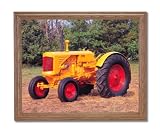 1938 Minneapolis Farm Tractor Home Decor Wall Picture Oak Framed Art Print