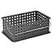 iDesign - 61686 Plastic Storage Organizer Basket with Handle for Bathroom, Health, Cosmetics, Hair Supplies and Beauty Products, 8.69
