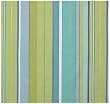 Durable Drill Weave 100% Cotton Colorful Green and Blue Striped Tablecloth 60x60 Inches