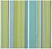 Durable Drill Weave 100% Cotton Colorful Green and Blue Striped Tablecloth 60x60 Inches