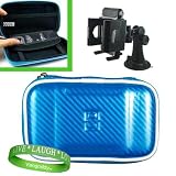 Garmin GPS Navigator CANDY GLOSS AQUA BLUE accessory, protective hard-shell portable carrying case with carabiner clip for Garmin GPS Navigator nüvi 670 Garmin Nuvi 265WT Garmin Nuvi 880 Garmin Nuvi 265WT Garmin nuvi 285WT Garmin Nuvi 780 Garmin Nuvi 850 4.3-Inch+ GPS windshield Mount!!+VG *LIVE*LAUGH*LOVE* Wrist Band
