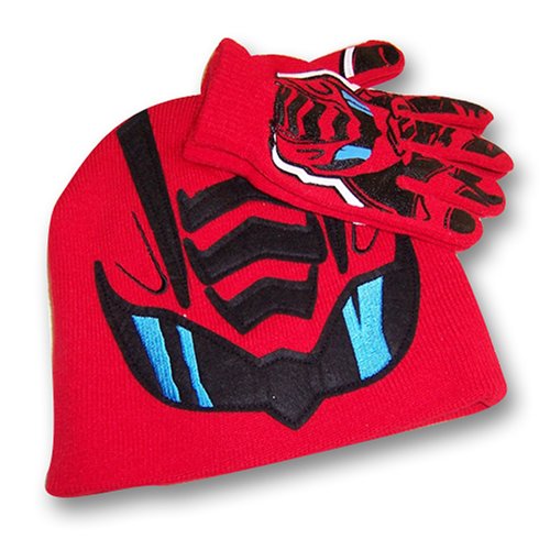Boy's Power Rangers Knit Hat and Gloves Set (4-18)