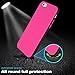 iPhone 6S Case, LoHi Apple iPhone 6 Case Soft Touch [Ultra Slim-Fit] Shock Absorbing Scratch Resistant Flexible TPU Bumper Cover Case for iPhone 6S 6 - Hot Pink/Black