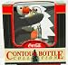 1998 Coca-Cola Contour Bottle Collection Ornament - Coke Christmas Penguin Hugging Coke Bottle - wearing Santa Hat - Rare - Limited Edition - Mint - Collectible - (PR) Image